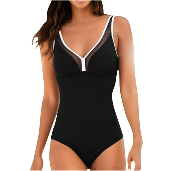 Ausyst Swimsuit Women Print Bikini Swimsuit Filled Bra One-Piece Swimwear Beachwear, Summer Clearance!
