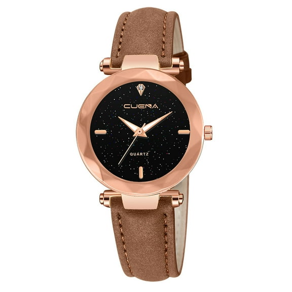 Ausyst Watch for Women Casual Quartz Plastic Leather Band Newv Strap Watch Analog Wrist Watch