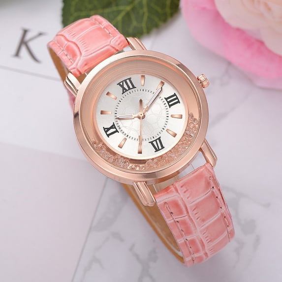 Ausyst Watch for Women Fashion Luxury Leisure Set Leather Stainless Steel Quartz Watch