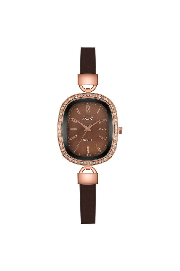 Watch for Women Fashion Oval Diamond-set Small Retro Roman Mother-Of-Pearl Watch on Sale Clearance