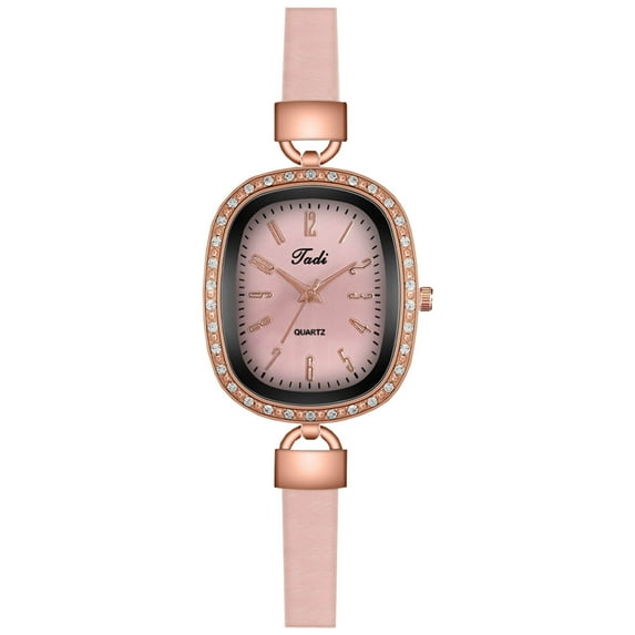 Ausyst Watch for Women Fashion Oval Diamond-set Small Retro Roman Mother-Of-Pearl Watch on Sale Clearance
