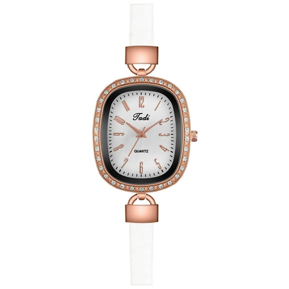 Ausyst Watch for Women Fashion Oval Diamond-set Small Retro Roman Mother-Of-Pearl Watch