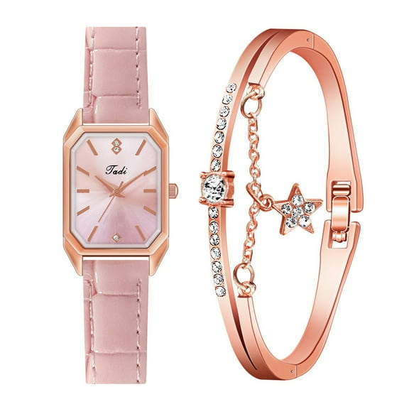 Ausyst Watch for Women Fashion Watch Clock Leather Strap Casual Dress Wrist Crystal