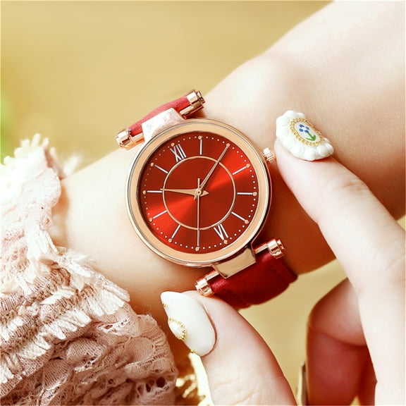 Ausyst Watch for Women Ladies Casual Alloy Leather Belt Watch Analog Quartz Wristwatches