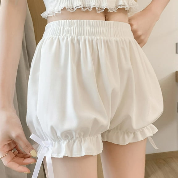 Ausyst Womens Underwear Clearance! Panties for Women Women's Thin-exposure Can Be Worn Outside Loose Flower Bud Insurance Pants Leggings Shorts