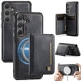 thumbnail image 1 of AutSpace Case For Samsung Galaxy S26 5G , RFID Blocking, PU Leather,Compatible With MagSafe Detachable 2 In 1 Wallet With Card Holder,Kickstand Magnetic Protective Cover,Black,For Galaxy S26 (5G), 1 of 9