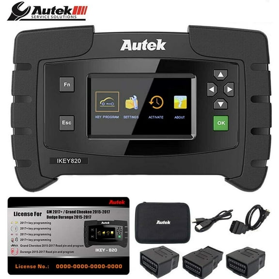 Autek IKEY820 Key Programmer Key Fob Remote Programmer Locksmith Tool with License2 Compatible for Chevy GMC Cadillac