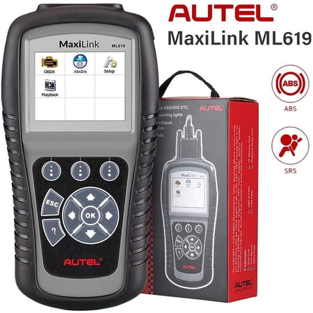 Autel ABS SRS OBD2 Scanner, Autel Scanner Maxilink ML619, Upgraded Version of AL619