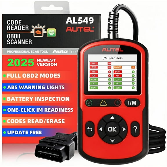Autel AL549 OBD2 Scanner Code Reader with ABS Diagnostic & Battery Test, Enhanced Check and Reset Engine Fault Code, Live Data, Freeze Frame, CAN Car Diagnostic Scan Tool for All OBDII