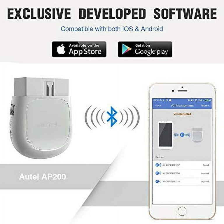  OBD2 Scanner Bluetooth, Car Code Reader for iPhone iOS