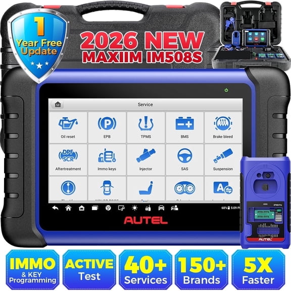 Autel Automotive Diagnostic Tool IM508S, Integrates Key Programming, Full System Diagnostics and 40+ Service, 3000+ Bidirectional Tests, FCA AutoAuth