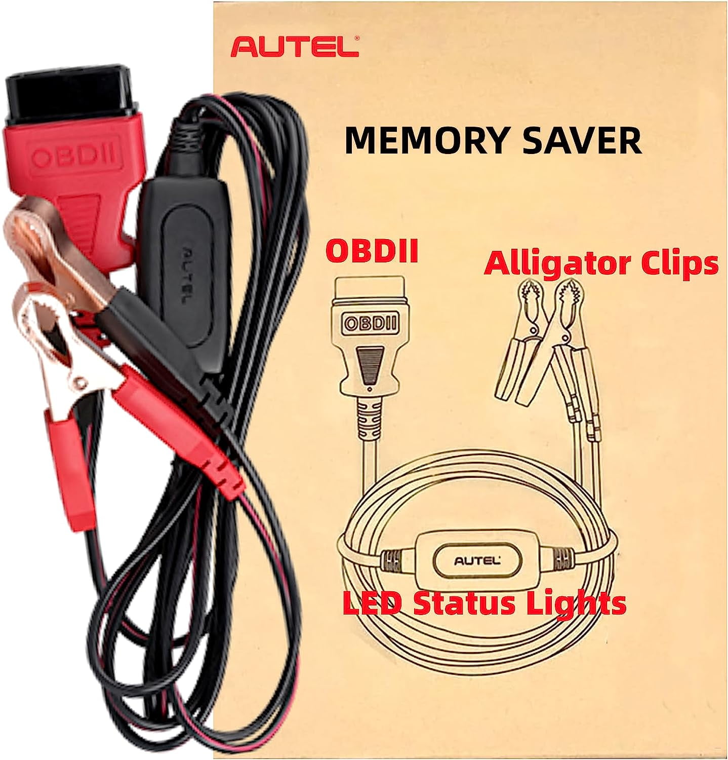 Autel MAXIBAS BTMS OBDII Battery Tester Memory Saver Preserves Vehicle ...