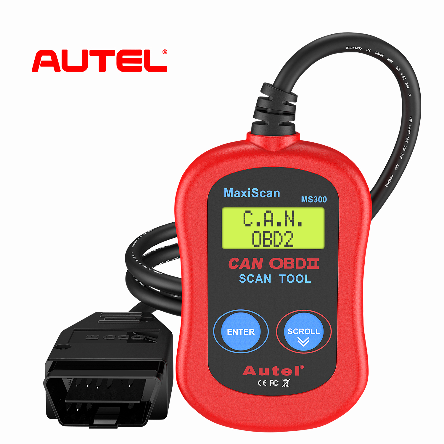 Autel MS300 Universal OBD2 Scanner Car Code Reader, Read  Erase Fault Codes,  Check Emission Monitor Status CAN Vehicles Diagnostic Scan Tool 