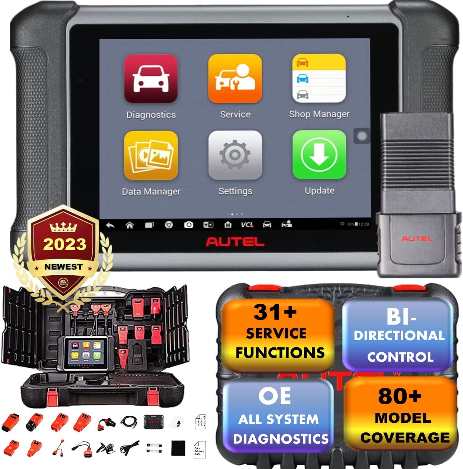 Autel MS906S MaxiSys 2024 Version Includes 9 Connectors Full System ...