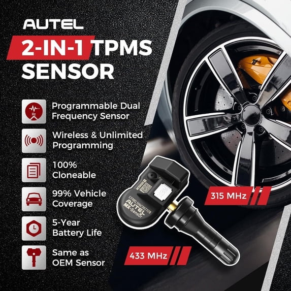 Autel MX-Sensor 315 433MHz Clone-able Progarmmable For TS608,MK808TS,MS906PRO TS