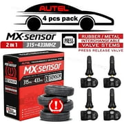 Autel MX-Sensor Tire Pressure Gauge 315/433 MHz with Programmable Durable 4 Pieces