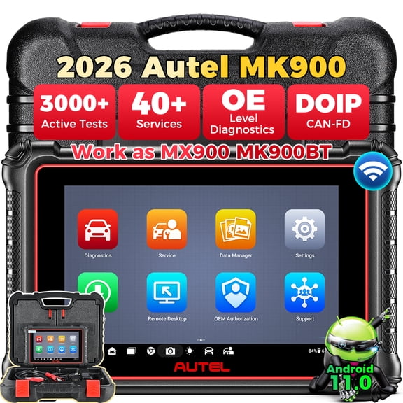 Autel OBD2 Scanner MK900, OEM Full System Diagnostics, 3000+ Active Tests, 40+ Service