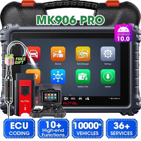 Autel MaxiCOM MK906 PRO Car Diagnostic Tool - ECU Coding as Elite MK908P, DoIP/CANFD, 3000+ Tests, 36+ Resets