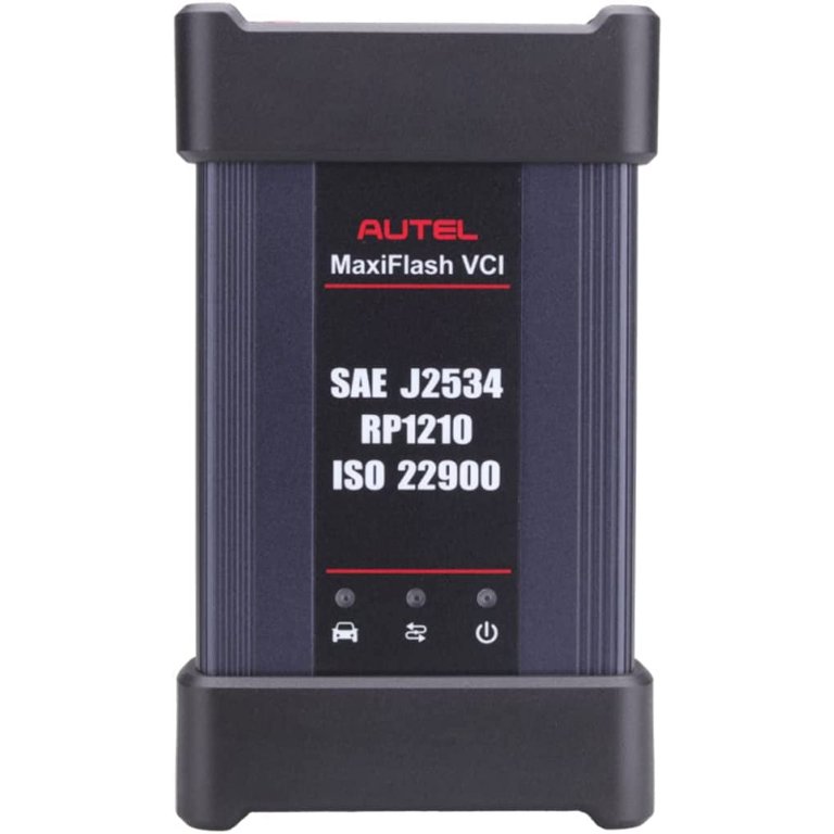 Autel MaxiFlash VCI Vehicle Communication Interface J2534 PassThru ECU  Programming Device Bluetooth Connection Internet Update Support CAN FD, 4  CAN