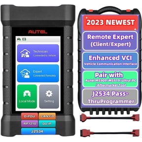 Autel MaxiFlash XLink Expert-Driven Remote Diagnostic Tool, J2534 Pass-Thru Programmer, Enhanced VCI, Supports DoIP/CAN/CAN FD/D-PDU/J2534/RP1210, Work with PC/Autel MS909 MS919 Ultra/Smart Phone