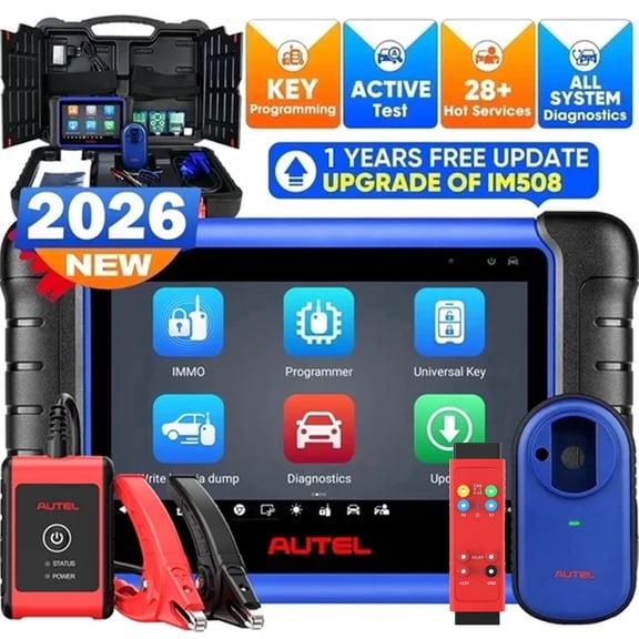Autel MaxiIM IM508S , 2026 Key Fob Programming Tool 40+ Services, AutoAuth FCA Bidirectional Control Scan, Android 11