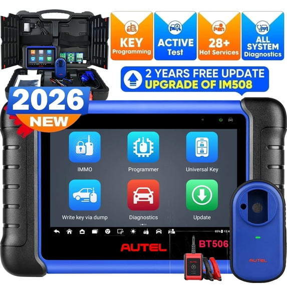 Autel MaxiIM IM508S , 2026 Key Fob Programming Tool 40+ Services, AutoAuth FCA Bidirectional Control Scan, Android 11