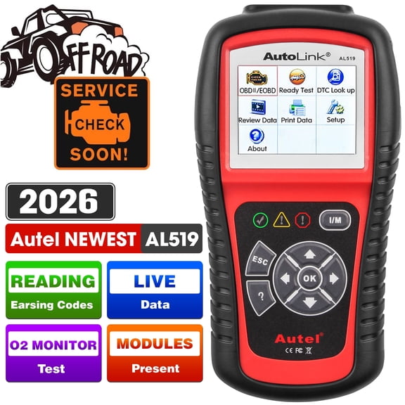 Autel AutoLink AL519 OBD2 Scanner Enhanced Mode 6 Car Diagnostic Tool Check Engine Code Reader CAN Scan Tool, Advanced Ver. of AL319