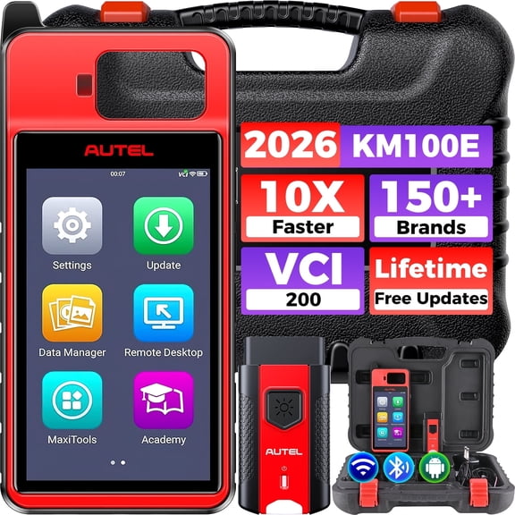 Autel Scanner MaxiIM KM100E Key Fob Pr0gramming Tool Pr0grammer Immobilizer Car Diagnostic Scan Tool Compatible with 99% Cars