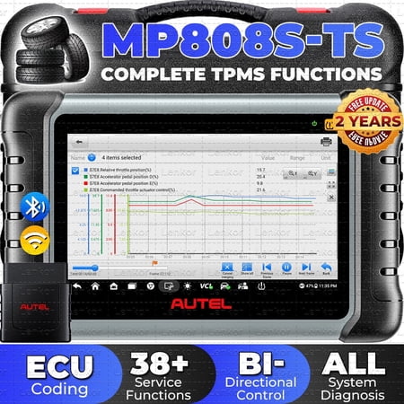 Autel MaxiPRO MP808S-TS Car Diagnostic Scanner Professional TPMS Services & Full System Diagnostic 38+ Services Same as MS906TS/MS906 Pro-TS