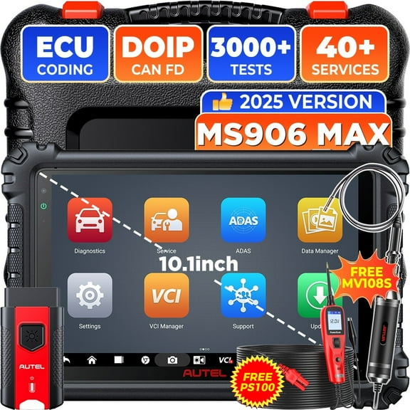 Autel MaxiSYS MS906 MAX Scanner With with E'CU C0ding,Autel Auto Diagnostic Scanner Tools,Updated of MS906 Pro MP900BT