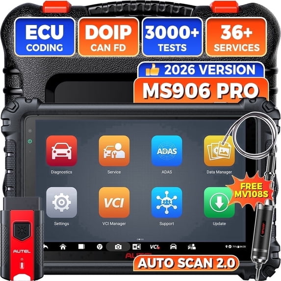 Autel Automotive Diagnostic Tools MaxiSys MS906Pro, 40+ Reset, 3000 + Active Tests, OE All System Diagnostics, Auto Scan 2.0, Support FCA Autoauth