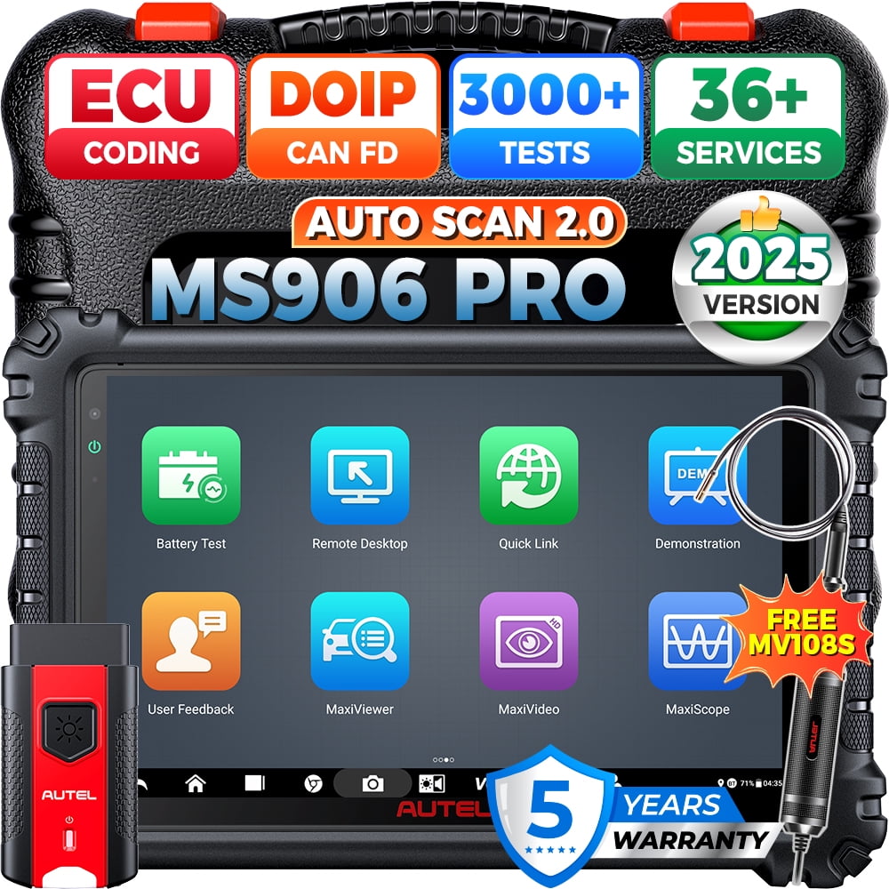 Autel MaxiSys MS906Pro Scanner:Level Up of MP900BT/ MS906BT/MK908,36+ Services, 3k+Active Test