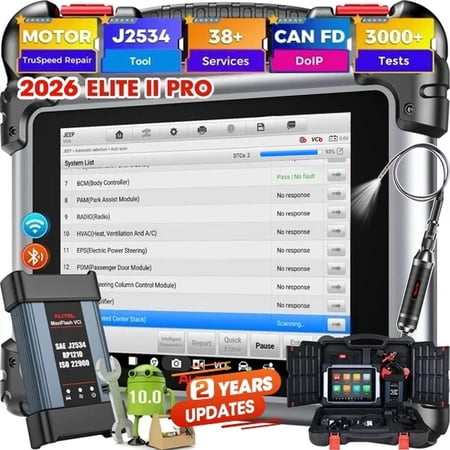 2026 Autel Scanner MaxiSys Elite 2 PRO,Bidirectional Diagnostic Scan Tool as Ultra MS919 Up of MK908P, 40+ Service, 3000+ Active Tests, CANFD DoIP