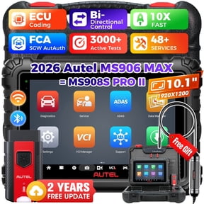 Autel MaxiSys MS906 MAX 10.1" Scanner with Free PS100, Advanced ECU Coding, Bi-Directional Scan Tool, CAN FD&DoIP VAG Guided