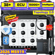 Autel MaxiSys MS919 12.9 Car Diagnostics Tool, 2026 New Motor TruSpeed, ECU Pr0gramming C0ding, 40+ Reset, 3000+ Active Tests, 2 Years Updates