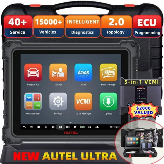 Autel MaxiSys Ultra Top Upgraded 5in1 MaxiFlash VCMI 2025 , Bi-Directional Control ECU Coding Topology Module Mapping 40+ Services with Advanced Version of MS909 MS919 MS Elite MS906 MS908 TS608