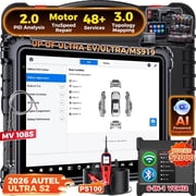 Autel Ultra S2 Scanner With MV108S and PS100, 6-in-1 VCMI2,Topology 3.0, Multi-Point DVI, Motor Truspeed Repair, EV Test, 48+ Service, 13.7 Screen
