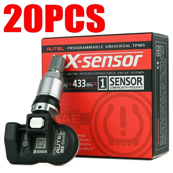 Autel MaxiTPMS MX Sensor 20pcs Single Frequency 315MHz Metal Stem TPMS Sensor Universal Tire Sensor Programmed by TS401 TS408 TS501 TS508 TS601 TS608 MK808TS MX808TS MS906TS ITS600