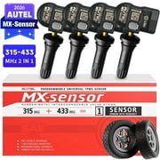 مستشعر Autel MaxiTPMS MX، 4 قطع، مستشعر TPMS بساق مطاطية، مستشعر استبدال الإطارات العالمي 315 ميجا هرتز/433 ميجا هرتز