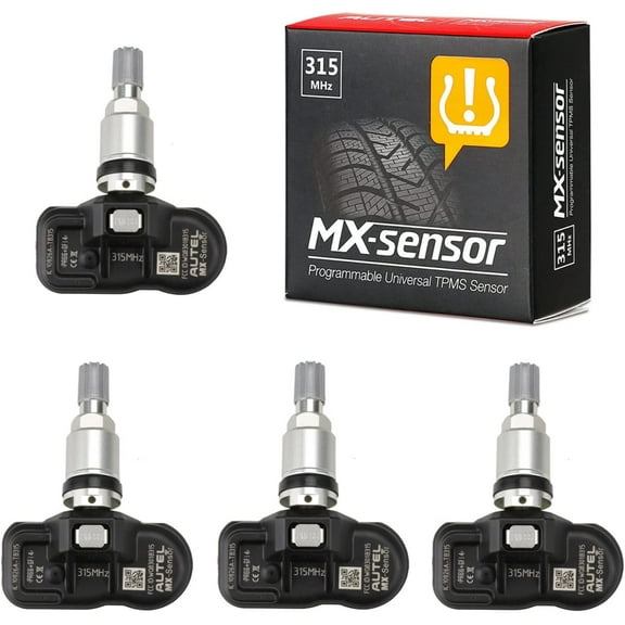 Autel MaxiTPMS MX Sensor 4pcs Single Frequency 315MHz Metal Stem TPMS Sensor Universal Tire Sensor Programmed by TS401 TS408 TS501 TS508 TS601 TS608 MK808TS MX808TS MS906TS ITS600