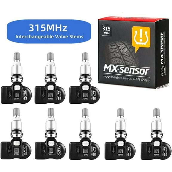 Autel MaxiTPMS MX Sensor 8pcs Single Frequency 315MHz Metal Stem TPMS Sensor Universal Tire Sensor Programmed by TS401 TS408 TS501 TS508 TS601 TS608 MK808TS MX808TS MS906TS ITS600