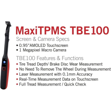 Autel MaxiTPMS TBE100 Laser-Enabled Tire Tread Depth & Brake Disc Wear Examiner Touchscreen Real-time Tire Health Tire ID Scan Reports & Repair Tips On ITS600