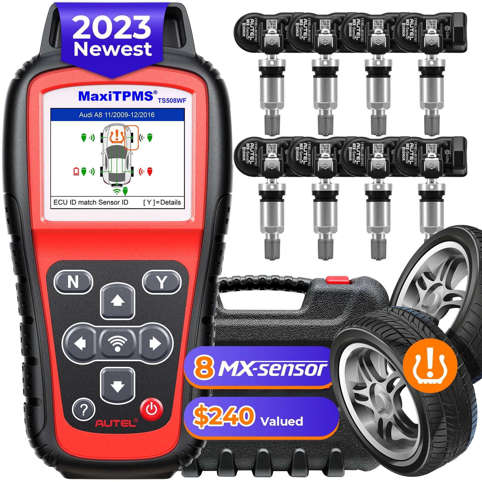 Autel MaxiTPMS TS508WF Kit TPMS Relearn Tools OBD2 Code Reader w/  315/433MHz MX-Sensor, Sensors Relearn/Activate, TPMS Diagnosis - AliExpress