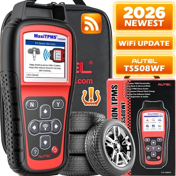 Autel MaxiTPMS TS508WF TPMS Relearn Tool Activate/Relearn/Diagnosis All Sensors(315/433MHz), Read/Clear TPMS DTCs Quick & Advance Mode WiFi Ver. of TS508 TS501 TS408