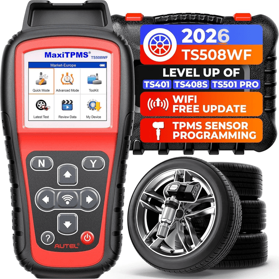 Autel MaxiTPMS TS508WF TPMS Relearn Tool Upgrade of TS508 TS408 TPMS Tool Activate/Relearn All Sensors Program Autel Sensors TPMS Reset/Diagnosis Read/Clear TPMS Code Free Lifetime Update