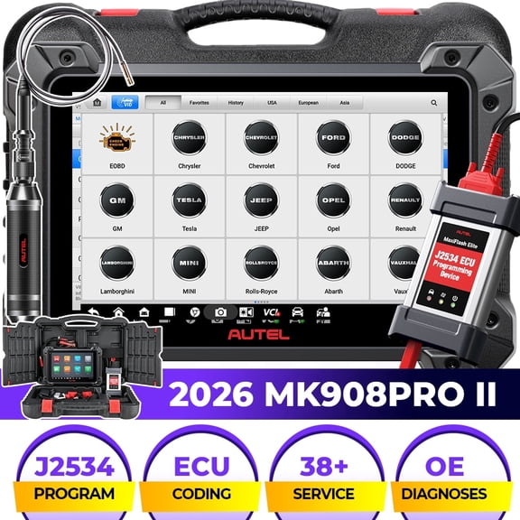 Autel Maxicom MK908 Pro II Scanner, AutoScan 2.0, 38+ Services, All System Diagnostics