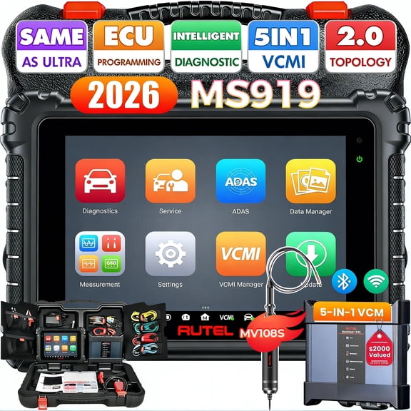 Autel Maxisys MS919 Car Diagnostic Scan Tool Intelligent Diagnostics Topology 2.0, & , 40+ Services Upgrade of MS909 Ultra Lite