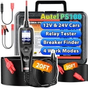 Autel PowerScan PS100 Power Circuit Probe Kit, 2026 Advanced Electrical Wire Tracer Circuit Relay Tester, Breaker Short Finder Tool, Activate Component Check Ground, Read AC DC Resistance, 40ft Cable