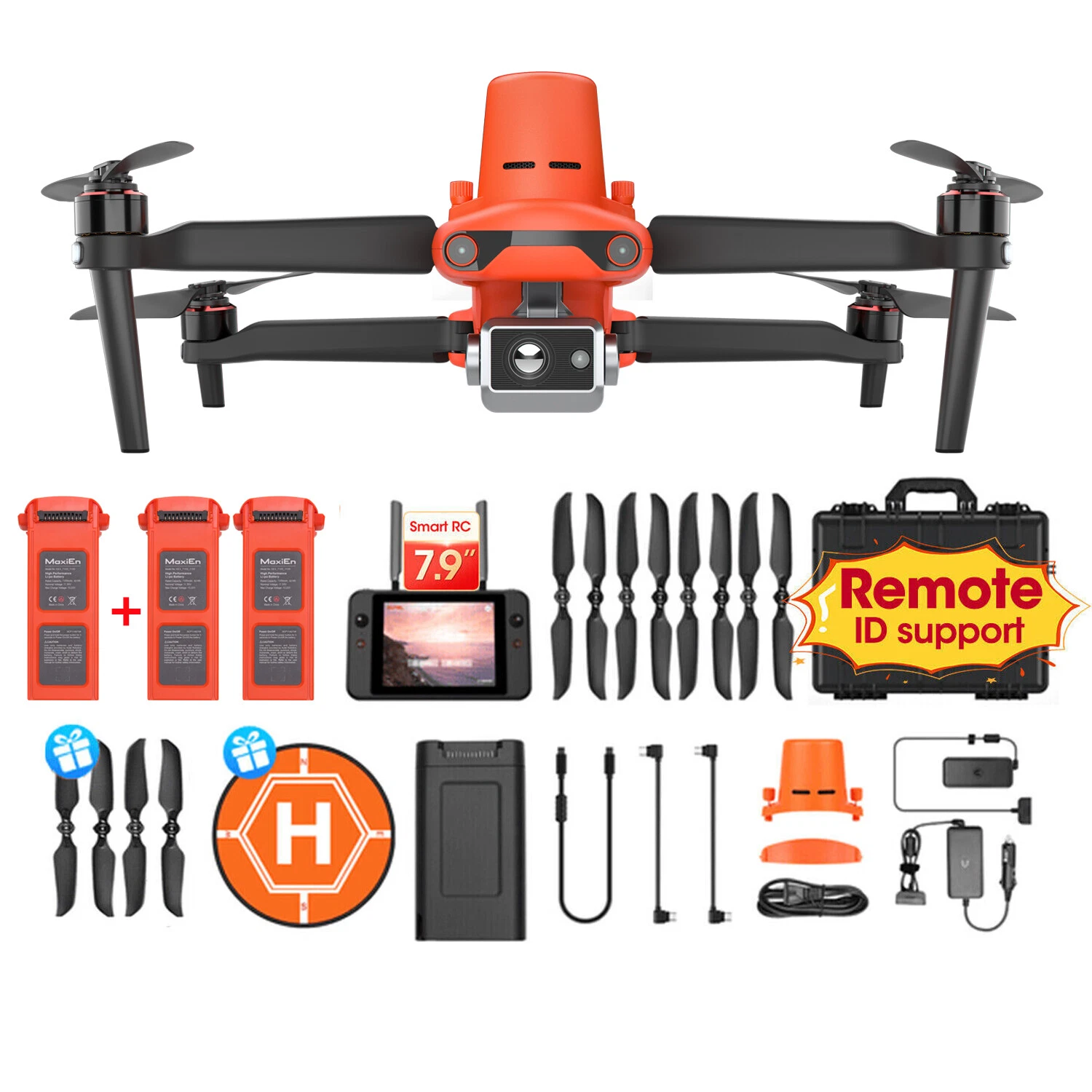 Autel Robotics EVO II Dual 640T RTK Rugged Bundle V3，RTK Centimeter Positioning, 640x512 Thermal, 42Min Flight, 15km Skylink 2.0