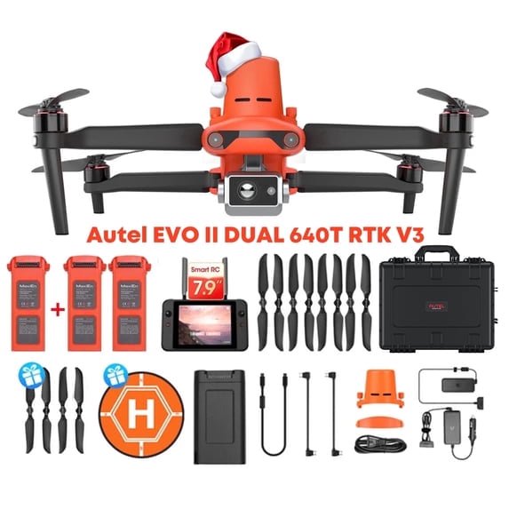 Autel Robotics EVO II Dual 640T RTK V3 Thermal Drone Bundle w/RTK Module IN US